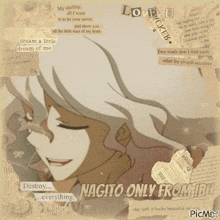a picture of a anime character with the words nagito only from ibu on the bottom