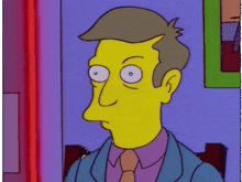 a cartoon character with his mouth open and the word yes on his face