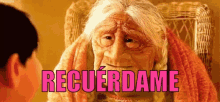 Abuela Coco Tocando El Rostro GIF - Recuerdame Coco Abuelita GIFs