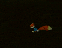 two cartoon characters standing next to each other on a dirt ground