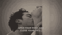 kiss couple romance open your mind close your eyes