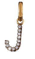 a gold letter j is surrounded by diamonds