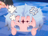 a cartoon character has a speech bubble that says " angry " on it
