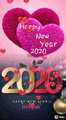 happy new year 2020 deepak heart