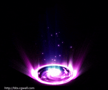 a picture of a purple light with the website http://bbs.cgwell.com written below it