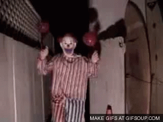 killer clown prank gif