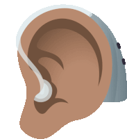 Hearing Aid Joypixels Sticker - Hearing Aid Joypixels Ear Stickers