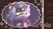 a picture of a cartoon character with the words n de vale on the bottom