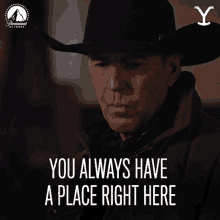 You Always Have A Place Right Here John Dutton GIF - You Always Have A Place Right Here John Dutton Kevin Costner GIFs