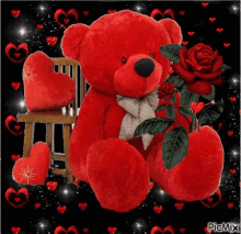 Red Teddy Bear GIF - Red Teddy Bear I Love You GIFs
