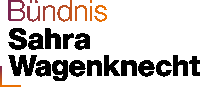 a logo for bundes sahra wagenknecht is displayed on a white background