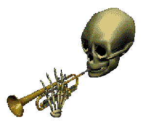 Skeleton Doot Sticker - Skeleton Doot Trumpet Stickers