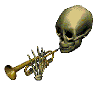 Skeleton Doot Sticker - Skeleton Doot Trumpet Stickers