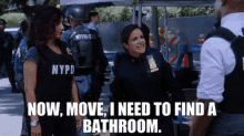 Brooklyn Nine Nine Amy Santiago GIF - Brooklyn Nine Nine Amy Santiago Now Move I Need To Find A Bathroom GIFs