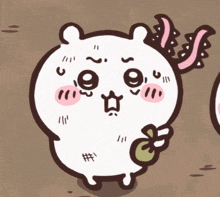a cartoon drawing of a bear with a pink nose and a star on its face
