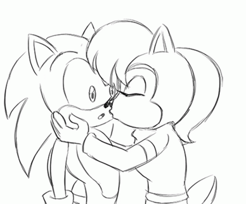 sonic and sally kiss