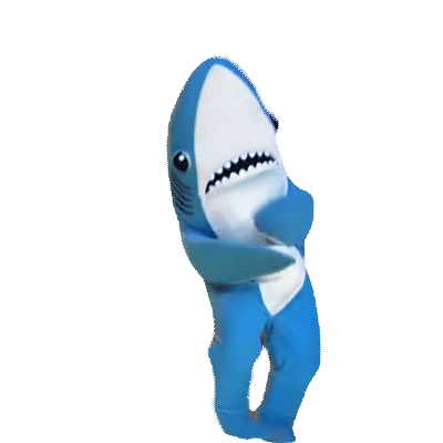Shark Dance Left Shark Sticker - Shark Dance Left Shark Shark Mascot Stickers