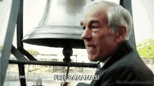 Ring The Bell! There'S Free Bananas! GIF - Ronpaul Audio Blr GIFs