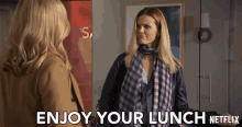 Enjoy Your Lunch Mallory Hanson GIF - Enjoy Your Lunch Mallory Hanson Brooklyn Decker GIFs