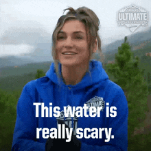 This Water Is Really Scary Whitney Beers GIF - This Water Is Really Scary Whitney Beers Canada'S Ultimate Challenge GIFs