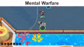 a video game called mental warfare is being played on a computer