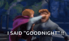 Goodnight Frozen GIF - Goodnight Frozen Fight GIFs