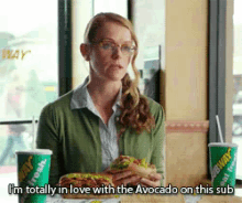 I'M Totally In Love With The Avocado On This Sub GIF - Subway Avocado Sandwich GIFs