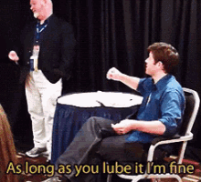 Misha Collins Lube GIF