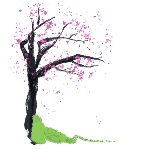 Cherry Blossom Anime Tree GIF