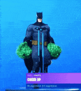 a cheer up emote is shown on a screen