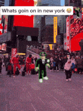 a collage of images with the words whats goin on in new york on the bottom