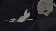 a man is holding a sword with the word survival on the blade