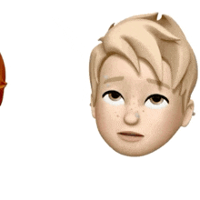 a girl with a heart on her face and a boy with tears on his face