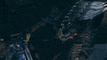 a red and blue sign that says ' army of humans and gods ' on it