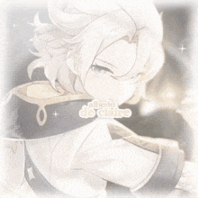 a picture of albedo de claire with a necklace