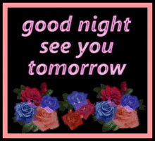 Good Night Tomorrow GIF - Good Night Tomorrow Roses GIFs