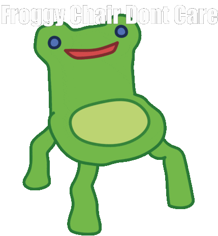 Froggy Chair Froggy Chair Dont Care Sticker - Froggy Chair Froggy Chair Dont Care Dont Care Stickers