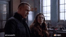 Looks At Each Other Hank Voight GIF - Looks At Each Other Hank Voight Kim Burgess GIFs