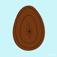a cartoon drawing of a banana in a chocolate container