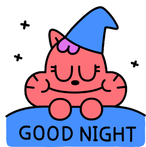 Bedtime Goodnight Sticker - Bedtime Goodnight Sleeping Stickers