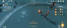 a screenshot of a video game with a yellow circle in the middle of it