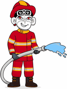 bombero bomberos fuego en manguerra