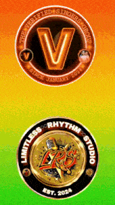 the verified singers group and limitless rhythm studio logos on a colorful background