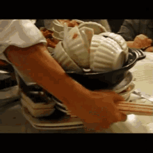 Dropping Dishes Clusmy GIF - Dropping Dishes Clusmy Waiter GIFs