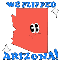 We Flipped Arizona Blue Arizona Sticker
