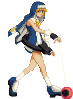 a pixel art of a girl in a nun costume