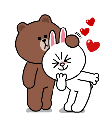 Touch Touching Sticker - Touch Touching Cony Brown Stickers