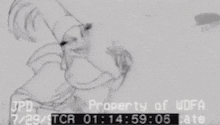 a black and white photo of a bowl with the words property of udfa at the bottom