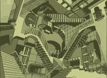 Falling Through Escher - Futurama GIF