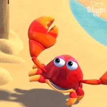 Waving Crabby GIF - Waving Crabby Blippi Wonders Educational Cartoons For Kids GIFs